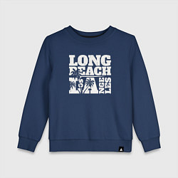 Свитшот хлопковый детский Los Angeles - Long Beach, цвет: тёмно-синий