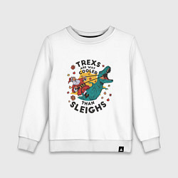 Детский свитшот Санта на динозавре