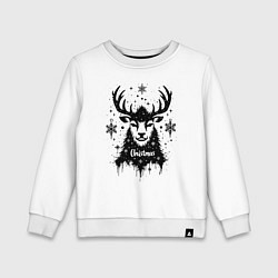 Детский свитшот Рождественский олень со снежинками