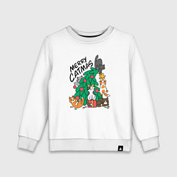 Детский свитшот Merry catmas