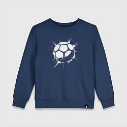 Детский свитшот Футбольный мяч в белой краске