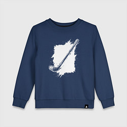 Детский свитшот Хоккейная клюшка в квадрате