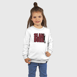 Свитшот хлопковый детский Slam dunk basketball, цвет: белый — фото 2