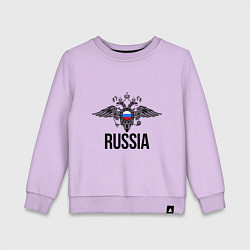 Свитшот хлопковый детский Russia, цвет: лаванда