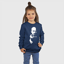 Свитшот хлопковый детский Ленин: фигу вам, цвет: тёмно-синий — фото 2