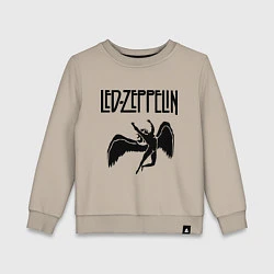 Свитшот хлопковый детский Led Zeppelin, цвет: миндальный