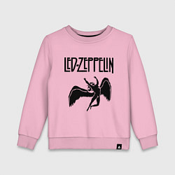 Свитшот хлопковый детский Led Zeppelin, цвет: светло-розовый