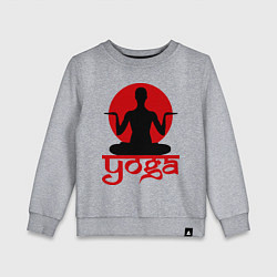 Свитшот хлопковый детский Yoga: Meditation, цвет: меланж