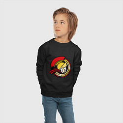 Свитшот хлопковый детский HC Ottawa Senators Alternative, цвет: черный — фото 2