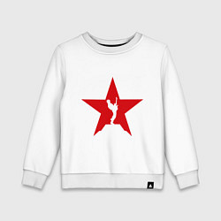 Свитшот хлопковый детский Rock Star, цвет: белый