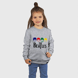 Свитшот хлопковый детский The Beatles Heads, цвет: меланж — фото 2