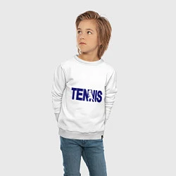 Свитшот хлопковый детский Tennis, цвет: белый — фото 2