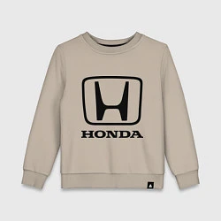 Свитшот хлопковый детский Honda logo, цвет: миндальный