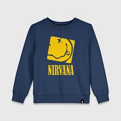 Свитшот хлопковый детский Nirvana Cube, цвет: тёмно-синий