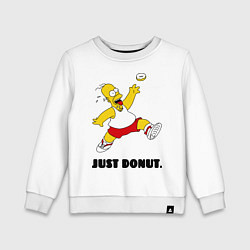 Свитшот хлопковый детский Just Donut, цвет: белый