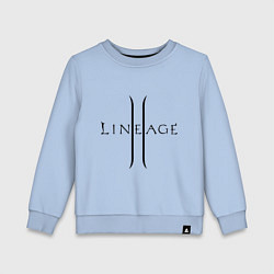 Свитшот хлопковый детский Lineage logo, цвет: мягкое небо