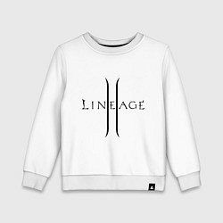 Свитшот хлопковый детский Lineage logo, цвет: белый