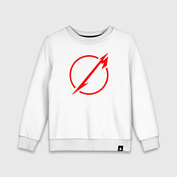 Свитшот хлопковый детский Metallica: Through The Never, цвет: белый