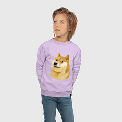 Свитшот хлопковый детский Doge, цвет: лаванда — фото 2