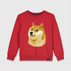 Свитшот хлопковый детский Doge, цвет: красный