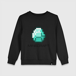 Свитшот хлопковый детский Minecraft Diamond, цвет: черный