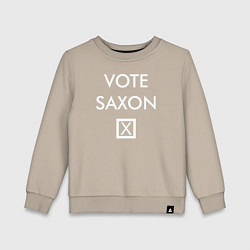Свитшот хлопковый детский Vote Saxon, цвет: миндальный