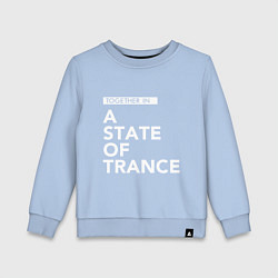 Свитшот хлопковый детский Together in A State of Trance, цвет: мягкое небо