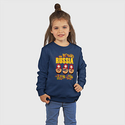 Свитшот хлопковый детский National team Russia, цвет: тёмно-синий — фото 2