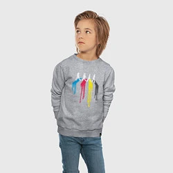 Свитшот хлопковый детский Abbey Road Colors, цвет: меланж — фото 2