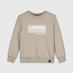Свитшот хлопковый детский Armin van Buuren, цвет: миндальный