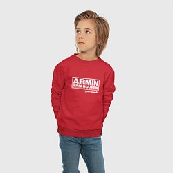 Свитшот хлопковый детский Armin van Buuren, цвет: красный — фото 2
