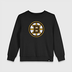 Свитшот хлопковый детский Boston Bruins, цвет: черный