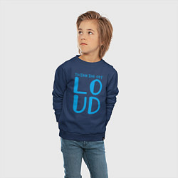 Свитшот хлопковый детский Thinking Out: Loud, цвет: тёмно-синий — фото 2