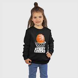 Свитшот хлопковый детский Баскетбол, цвет: черный — фото 2
