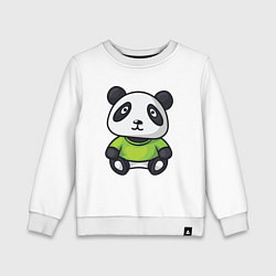 Свитшот хлопковый детский Маленький панда, цвет: белый