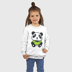 Свитшот хлопковый детский Маленький панда, цвет: белый — фото 2