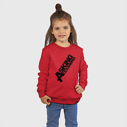 Свитшот хлопковый детский Asking Alexandria Logo, цвет: красный — фото 2