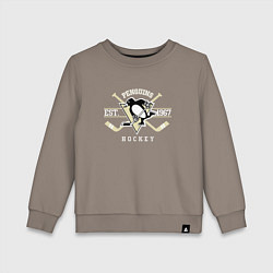 Свитшот хлопковый детский Pittsburgh Penguins: Est.1967, цвет: утренний латте