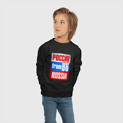 Свитшот хлопковый детский Russia: from 86, цвет: черный — фото 2