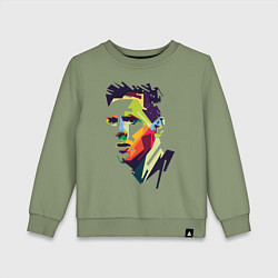 Свитшот хлопковый детский Lionel Messi: fun-art, цвет: авокадо