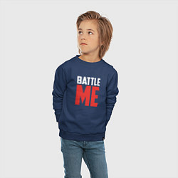 Свитшот хлопковый детский Battle Me, цвет: тёмно-синий — фото 2