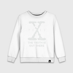 Свитшот хлопковый детский X-Files: Truth is out there, цвет: белый