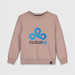 Свитшот хлопковый детский Cloud9, цвет: пыльно-розовый