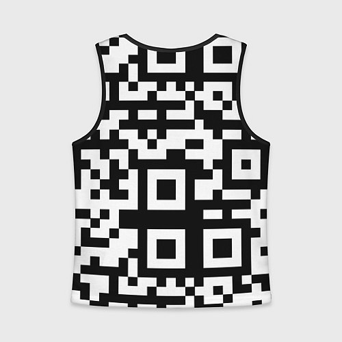 Детская майка без рукавов Qr codeкуаркод / 3D-Черный – фото 2