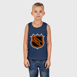 Майка детская хлопок NHL, цвет: тёмно-синий — фото 2