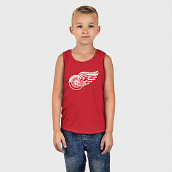 Майка детская хлопок Detroit Red Wings, цвет: красный — фото 2