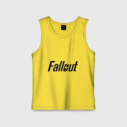 Майка детская хлопок Fallout, цвет: желтый