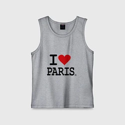 Детская майка I love Paris