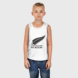 Майка детская хлопок New Zeland: All blacks, цвет: белый — фото 2