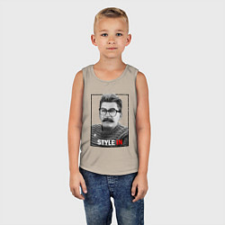Майка детская хлопок Stalin: Style in, цвет: миндальный — фото 2